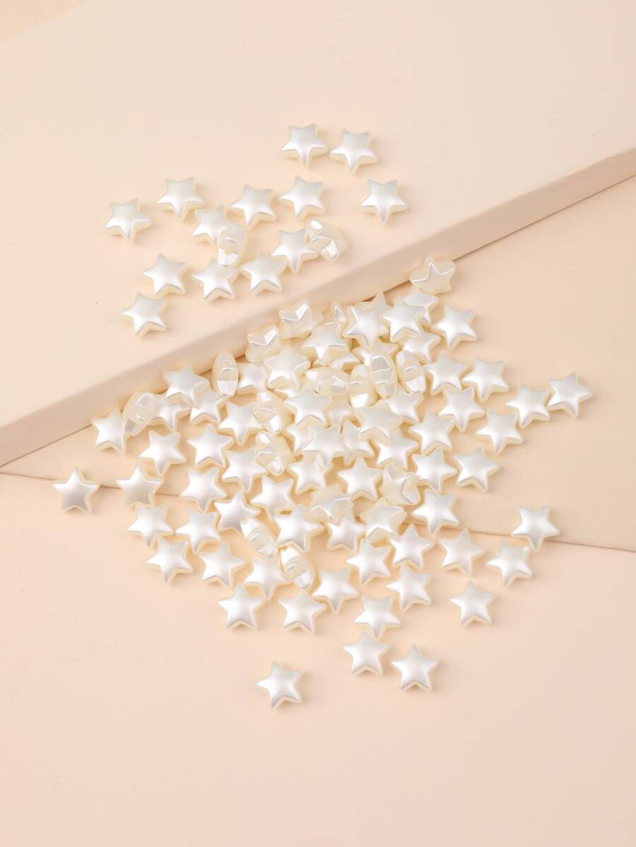 100 piezas Accesorio de joya DIY con estrella - Blanco - Ver 1