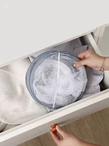 1pc Foldable Single/Double-Layer Clothes Drying Net With Random Hook Color - Multicolor - View 2