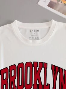 INAWLY Camiseta de mujer con gráfico de letra - Blanco - Ver 3