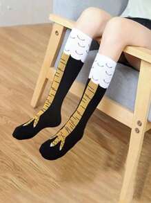 3 pares Calcetines altos pollo pata - Multicolor - Ver 4