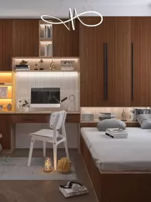 1m/3m/5m 胡桃木纹背景装饰纸用于橱柜桌椅翻新或墙壁墙纸，翻新贴纸剥离墙板，墙纸，壁纸，春季装饰物品让您的家焕然一新，拉玛装饰贴纸 - 棕色 - 查看 6