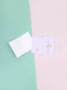 16 piezas Tarjetas de felicitación con diseño floral para Vuelta al colegio, Día de San Valentín - Multicolor - Ver 2