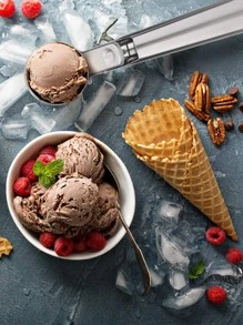 1pc Stainless Steel Ice Cream Scoop, Fruit Ball Spoon, Ice Cream Spoon - Grey - View 2
