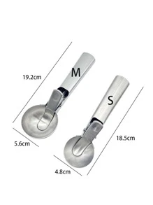 1pc Stainless Steel Ice Cream Scoop, Fruit Ball Spoon, Ice Cream Spoon - Grey - View 5