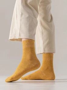 5 pares Calcetines de tripulación unicolor - Multicolor - Ver 2