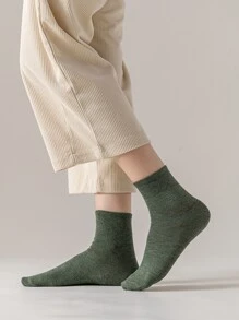 5 pares Calcetines de tripulación unicolor - Multicolor - Ver 3