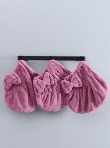 1入組蝴蝶結裝飾乾髮帽 - 紫色 - 查看 3