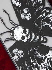 ROMWE Goth Skull & Butterfly Pattern Phone Case - Multicolor - View 3