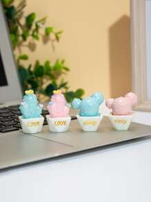 4 piezas Decoración mini cactus - Multicolor - Ver 1