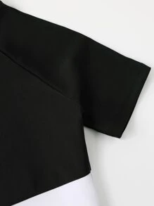 Traje De Baño Corto Para Chico Preadolescente Con Bloqueo De Colores - Multicolor - Ver 3