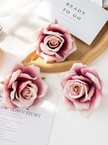 5 件人造玫瑰花，完美的婚礼装饰、新娘花束、腕花、家居墙壁装饰、桌面装饰、圣诞节和情人节礼物、情人节、礼物 - 彩色 - 查看 4