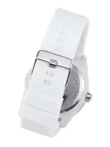 男士圓形指針石英手錶 - 白色 - 查看 3