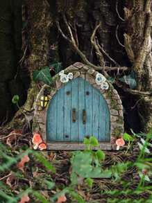 1pc Door Design Garden Decoration Craft - Dusty Blue - View 1