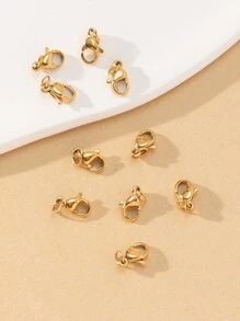 10pcs Lobster Clasp DIY Jewelry Accessory - Yellow Gold - View 1