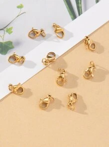 10pcs Lobster Clasp DIY Jewelry Accessory - Yellow Gold - View 2