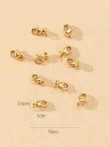 10pcs Lobster Clasp DIY Jewelry Accessory - Yellow Gold - View 3