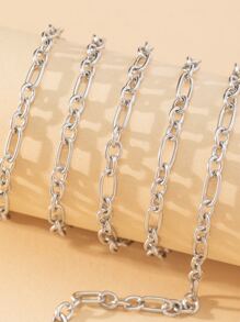 1入組 1米不鏽鋼o形3合1鏈條,可用於項鍊、手鍊、腰鍊diy製作 - 銀色 - 查看 2
