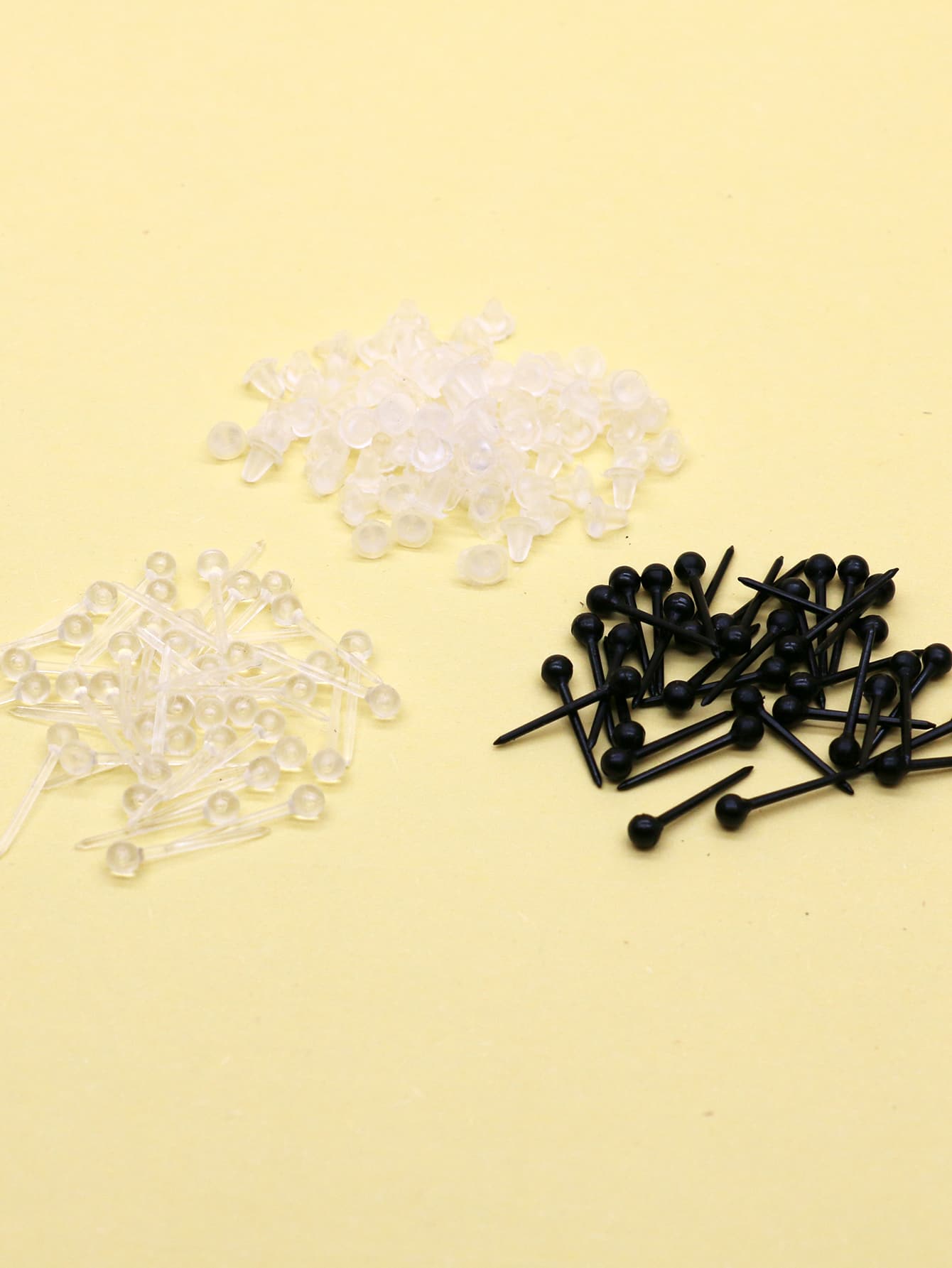 100 đôi bông tai thiết kế quả bóng - Đen và trắng - Xem 1