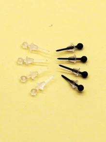 100 đôi bông tai thiết kế quả bóng - Đen và trắng - Xem 2