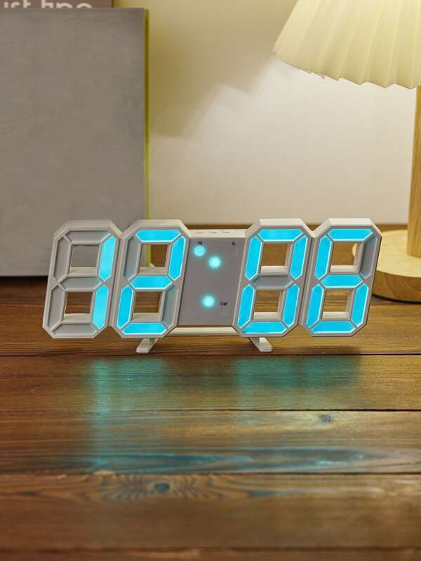 1pc 3D LED Digital Clock SHEIN UK