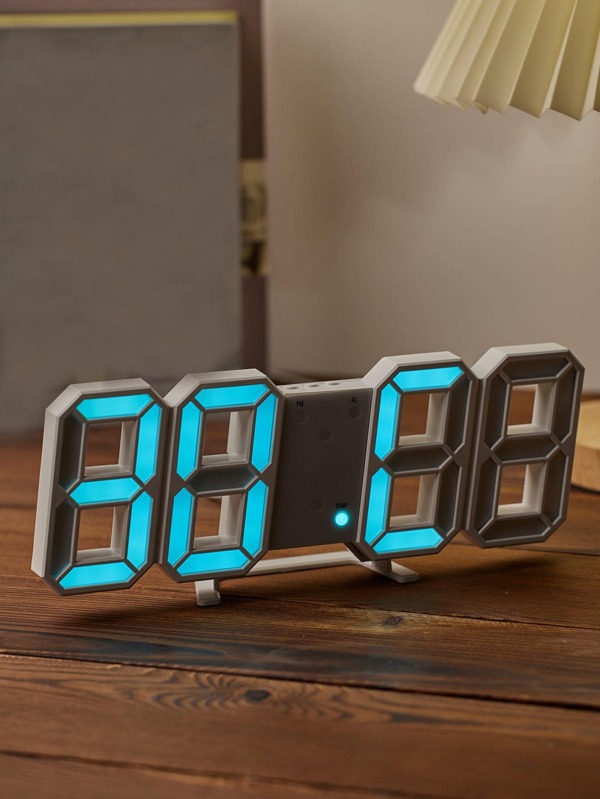 1pc 3D LED Digital Clock SHEIN UK