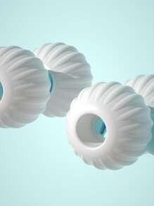 Neck Massager, 1pc Trigger Point Roller Massager For Relax Deep Tissue Handheld Shoulder Massager Tool With 4 Balls Massage Point Suitable For Legs Waist Neck And Shoulder Relaxer, Blue - Blue - View 5