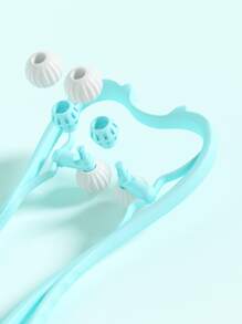 Neck Massager, 1pc Trigger Point Roller Massager For Relax Deep Tissue Handheld Shoulder Massager Tool With 4 Balls Massage Point Suitable For Legs Waist Neck And Shoulder Relaxer, Blue - Blue - View 7