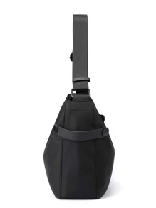 Men Minimalist Hobo Bag - Black - View 4