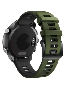 1 Dây đeo thể thao silicon hai màu dành cho nam và nữ 20mm/22mm Tương thích với dây đeo Samsung Galaxy Active 2 40mm 44mm, Dây đeo Galaxy Watch Active, Dây đeo Galaxy 42mm Dây đeo Huawei GT làm quà tặng cho học sinh đi học trở lại - Nhiều màu - Xem 1