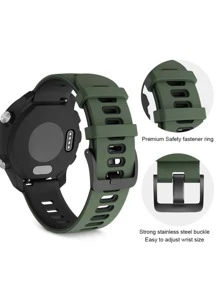1 Dây đeo thể thao silicon hai màu dành cho nam và nữ 20mm/22mm Tương thích với dây đeo Samsung Galaxy Active 2 40mm 44mm, Dây đeo Galaxy Watch Active, Dây đeo Galaxy 42mm Dây đeo Huawei GT làm quà tặng cho học sinh đi học trở lại - Nhiều màu - Xem 3