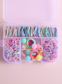 310入組小女童絨球裝飾髮圈