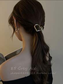 2 piezas Garra de pelo con diseño de corazón - Multicolor - Ver 3