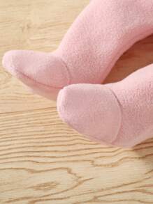 嬰兒女孩卡通刺繡3d耳朵設計睡t恤和睡腳褲 - 彩色 - 查看 3