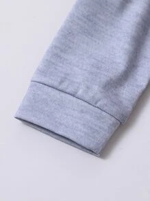 SHEIN Toddler Boys Excavator Print Pullover & Joggers - Multicolor - View 5