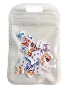 30 件混色日式卡通狐狸头面具美甲装饰 DIY 指甲饰 指甲宝石 美甲用品 指甲 - 彩色 - 查看 3