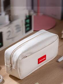 Túi đựng bút trang trí trang trí chữ cái 1pc - Xám - Xem 3