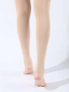 80d Medias unicolor estribo - Beis - Ver 2
