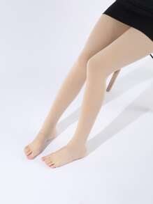 80d Medias unicolor estribo - Beis - Ver 3