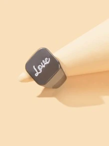 1 Nhẫn Hip Pop Dầu Nhỏ Giọt TÌNH YÊU Đồ Họa Cho Phụ Nữ Cho Đảng - Màu Đen Súng - Xem 2