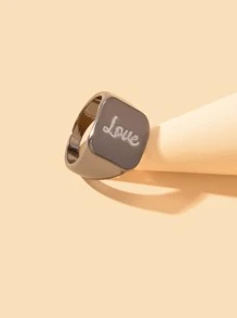 1 Nhẫn Hip Pop Dầu Nhỏ Giọt TÌNH YÊU Đồ Họa Cho Phụ Nữ Cho Đảng - Màu Đen Súng - Xem 3