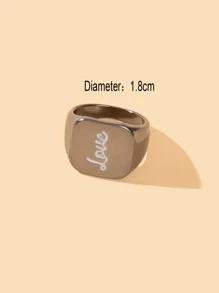 1 Nhẫn Hip Pop Dầu Nhỏ Giọt TÌNH YÊU Đồ Họa Cho Phụ Nữ Cho Đảng - Màu Đen Súng - Xem 4
