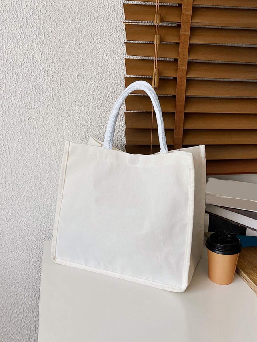 Minimalist Shopper Bag - White - View 1