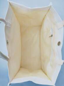 Minimalist Shopper Bag - White - View 4