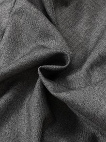 SHEIN 年輕女孩按鈕細節paperbag腰帶褲 - 灰色 - 查看 4