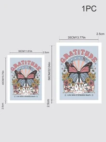 Butterfly Print Unframed Painting - Multicolor - View 4