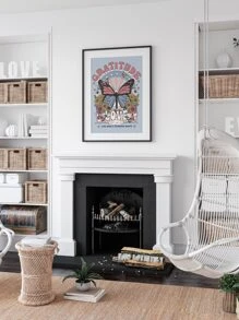 Butterfly Print Unframed Painting - Multicolor - View 6