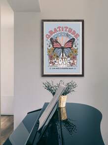 Butterfly Print Unframed Painting - Multicolor - View 7