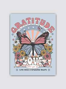 Butterfly Print Unframed Painting - Multicolor - View 5