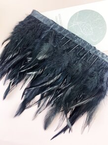 1pc Màu Rắn Lông Vũ Trang Trí Nội Thất Tự Làm - màu đen - Xem 1