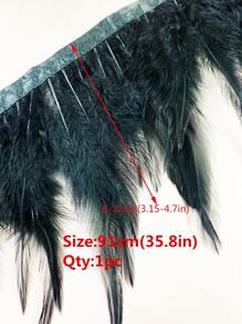 1pc Màu Rắn Lông Vũ Trang Trí Nội Thất Tự Làm - màu đen - Xem 3